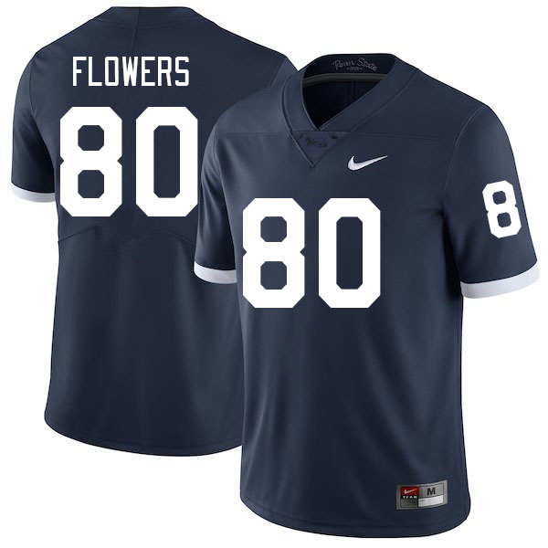 Men #80 Mehki Flowers Penn State Nittany Lions College Football Jerseys Stitched-Retro